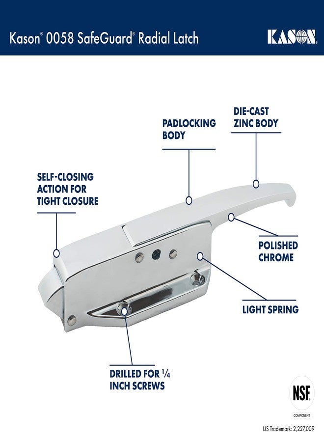 Kason 0058 Safeguard Radial Latch, Light Spring, 10058L05021 - Image 2